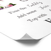 Poster Pétales et prosecco Rose Fête de mariage Mimosas B (Coin)