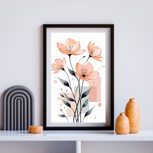 Poster Pétales & Géométrie