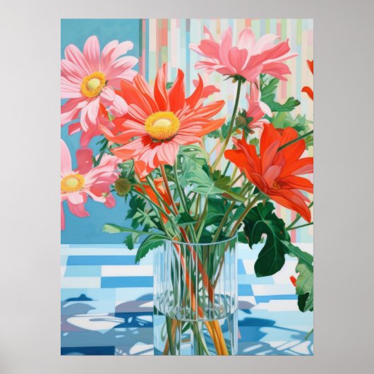 Poster Pétales & Lumière : Un Plaisir Floral Tabletop (Devant)