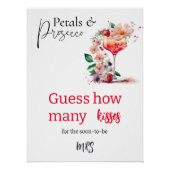 Poster Pétales Procuco Fête des mariées Florale Brunch Gu (Devant)