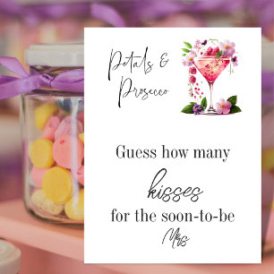 Poster Pétales & Procuco Fête des mariées Florale Jeu Gue