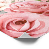 Poster Pétales & Procuco Rose Fête des mariées florale 24 (Coin)