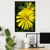 Poster pétales rebelles (Bureau à domicile)