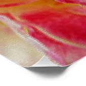 Poster pétales rose jaune (Coin)