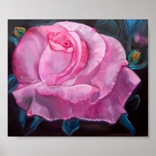 Poster Pétales roses (Devant)