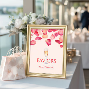 Poster Pétales roses et Fêtes des mariées de poursuites F