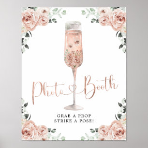 Poster Pétales Roses Roses Dusty Prosecco Booth