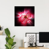 Poster pétales rouges clairs (Bureau à domicile)