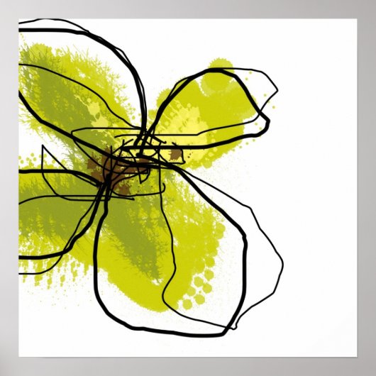 Poster Pétales verts Imprimer (Devant)