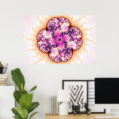 Poster Petallic - Art Fractal (Bureau à domicile)