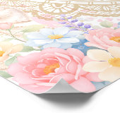 Poster Petals and Prosecco Bow Bridal Shower Welcome (Coin)