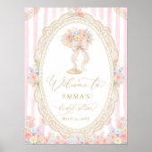 Poster Petals and Prosecco Bridal Shower Welcome (Devant)