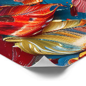 Poster Petals in Motion – Expressive Abstract Floral (Coin)