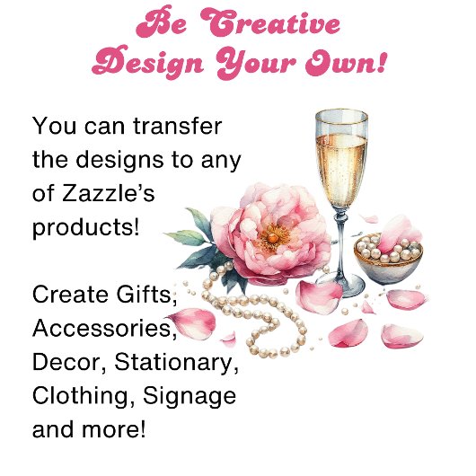 Poster Petals Pearls Prosecco préfère la Fête des mariées