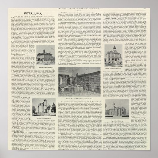 Poster Petaluma, Californie (Devant)