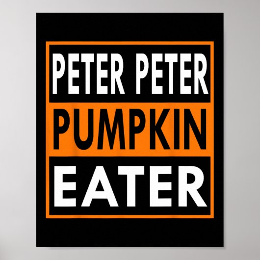 Poster Peter Citrouille Costume De Manger Pour Couples - (Devant)