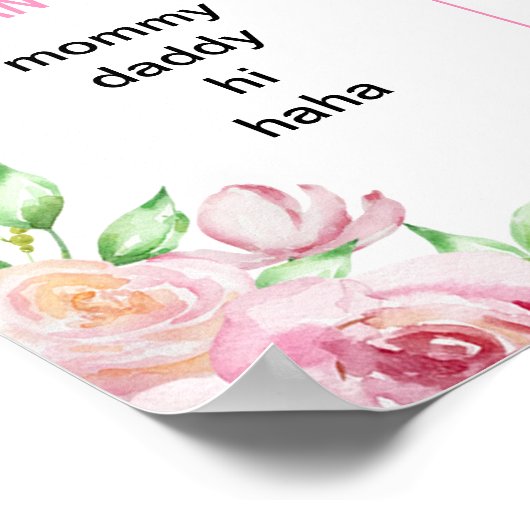 Poster Peter lapin | Premier anniversaire rose (Coin)