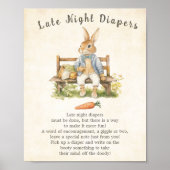 Poster Peter Le Baby shower De Lapin Diapeurs De Nuit Tar (Devant)