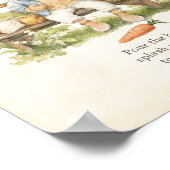 Poster Peter Le Lapin - Baby shower - Vintage (Coin)