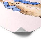 Poster Peter le lapin souffle une bulle rose gomme (Coin)