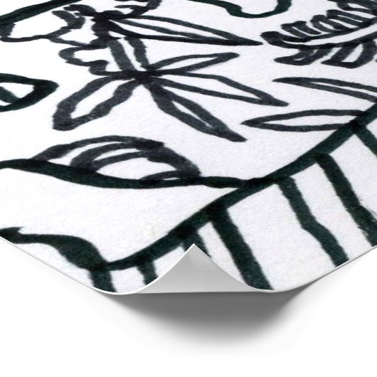 Poster Peter Max style dessin signé original (Coin)