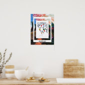 Poster Peter Max style original signé peinture (Cuisine)