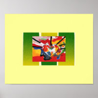 Peter Max style original signé peinture acrylique