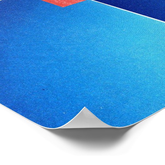 Poster Peter Max style original signé peinture acrylique (Coin)