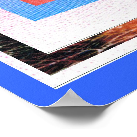 Poster Peter Max style original signé peinture acrylique (Coin)