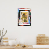 Poster Peter Max style original signé peinture acrylique (Cuisine)