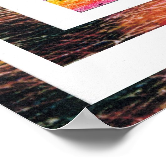 Poster Peter Max style original signé peinture acrylique (Coin)