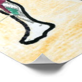 Poster Peter Max style signé carte musculaire dessin (Coin)