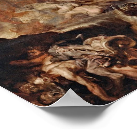 Poster Peter Paul Rubens - Chute des Damnés (1620) Post (Coin)