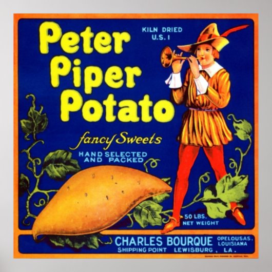 Poster Peter Piper Potato (Devant)