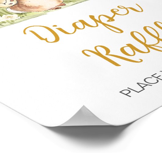 Poster Peter Rabbit Baby shower Déchets Raffle (Coin)