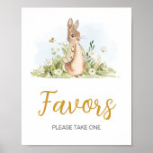 Poster Peter Rabbit Baby shower Faveurs (Devant)