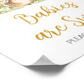 Poster Peter Rabbit Baby shower Les bébés sont doux (Coin)