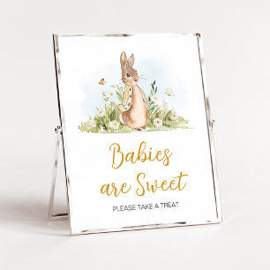 Poster Peter Rabbit Baby shower Les bébés sont doux