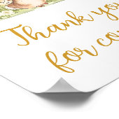 Poster Peter Rabbit Baby shower Merci pour venir (Coin)