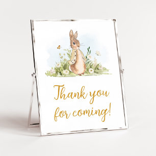 Poster Peter Rabbit Baby shower Merci pour venir