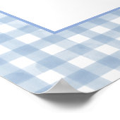 Poster Peter Rabbit Blue Gingham Baby Shower Welcome (Coin)