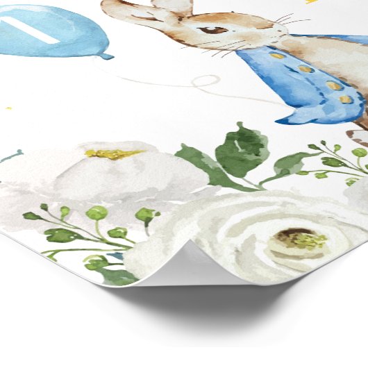 Poster Peter Rabbit Garçon Anniversaire Photo Jalon Signa (Coin)