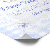 Poster Peter Rabbit Gingham Baby Shower Diaper Raffle (Coin)