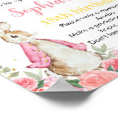 Poster Peter Rabbit Heure Anniversaire Capsule Fleur sauv (Coin)