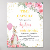 Poster Peter Rabbit Heure Anniversaire Capsule Fleur sauv (Devant)