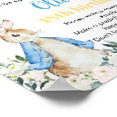 Poster Peter Rabbit Heure Anniversaire Capsule Fleur sauv (Coin)