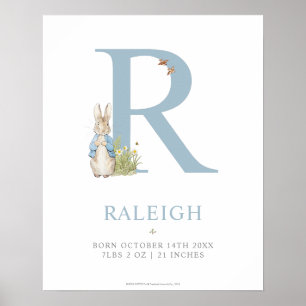 Poster Peter Rabbit   Lettre personnalisée R