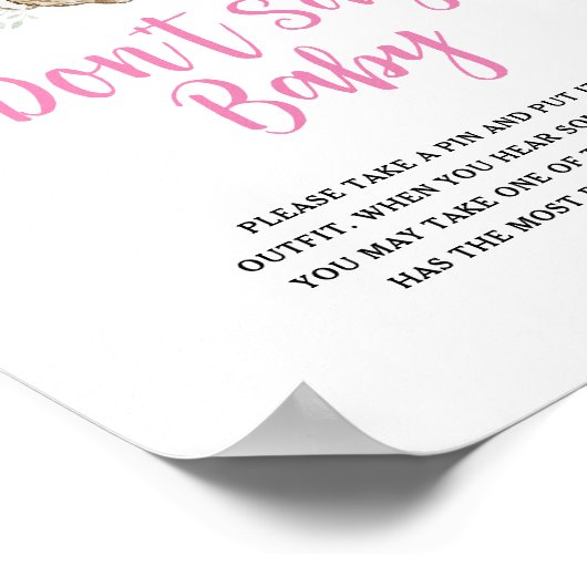 Poster Peter Rabbit Ne dites pas Baby Sign (Coin)