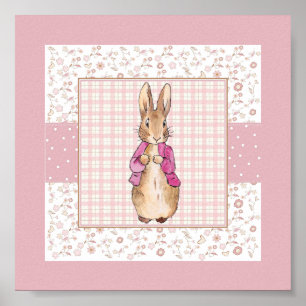 Poster Peter the Rabbit Check & Floral pattern