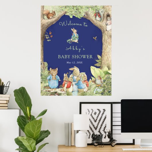 Poster Peter the Rabbit Forêt Amis Douche Bienvenue (Bureau à domicile)